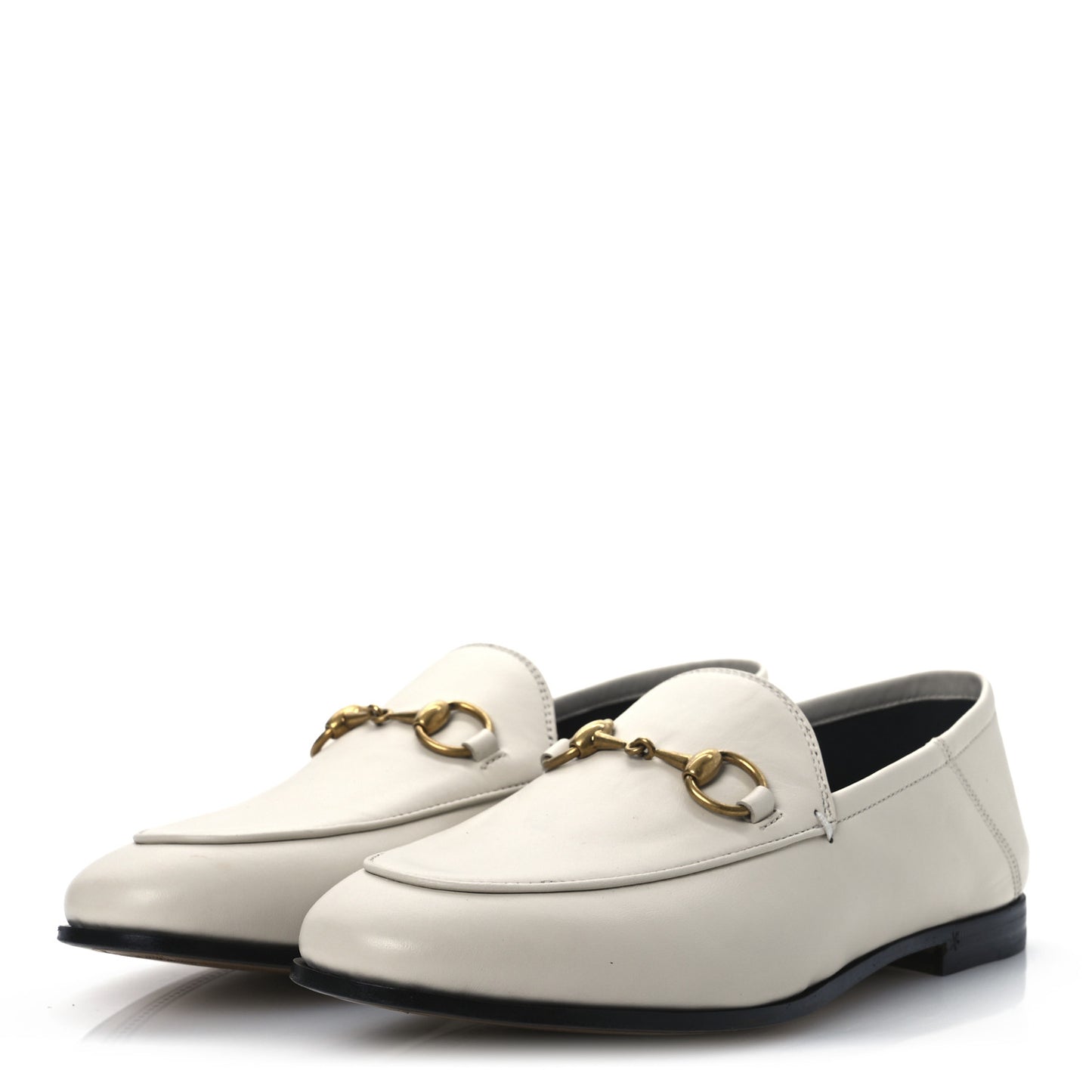 Lambskin Womens Brixton Horsebit Loafers 35 Mystic White