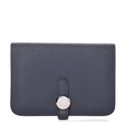 Hermes Togo Dogon Compact Wallet Bleu Nuit 1 of 11