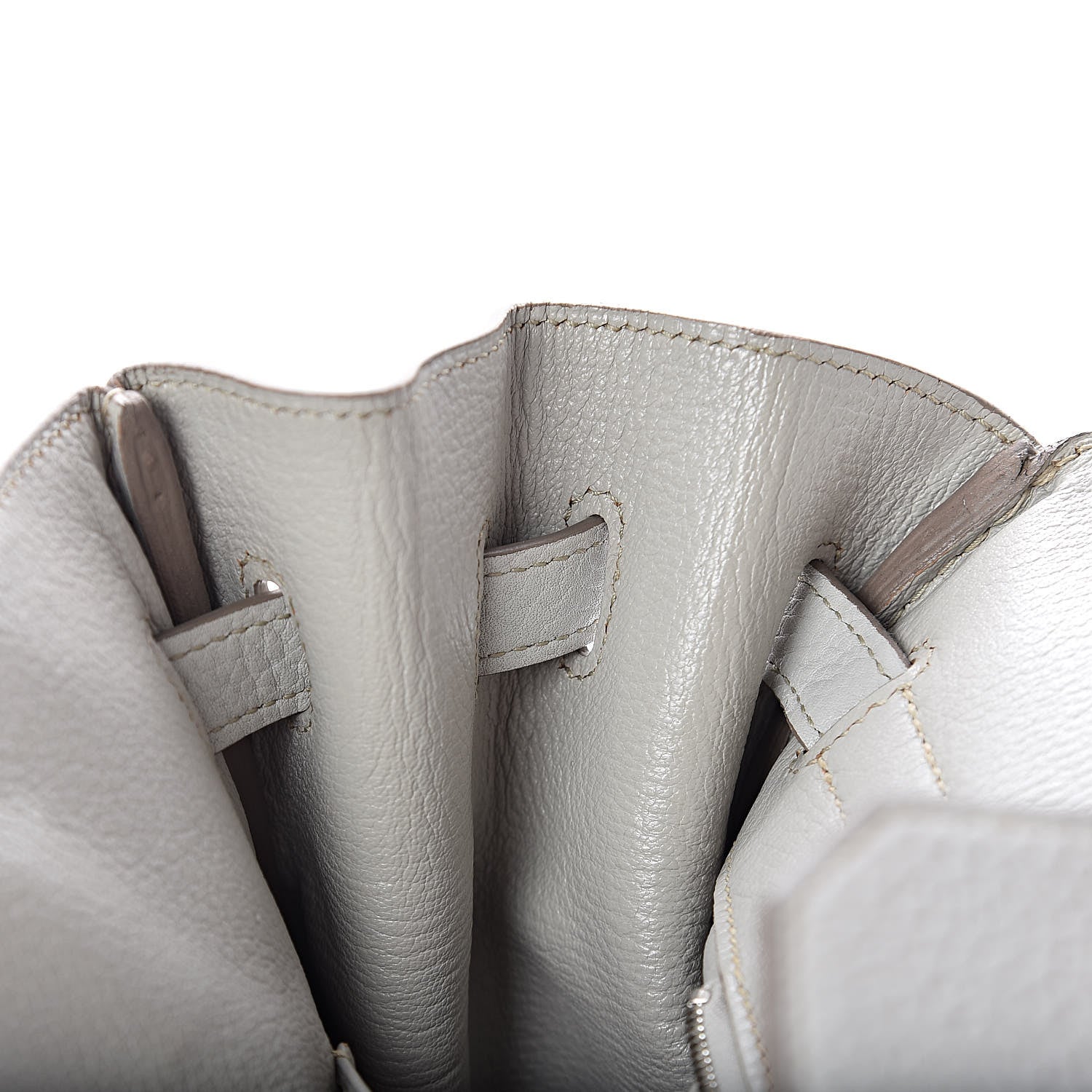 Hermes Taurillon Clemence Lizard Club Birkin 35 Gris Perle White Mykonos 15 of 39