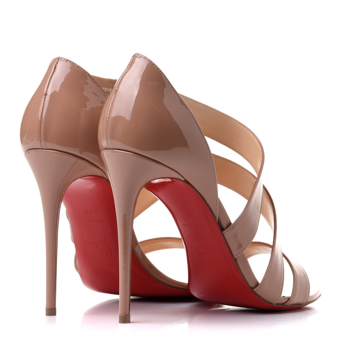 Patent World Copine 100 Sandals 38 Nude