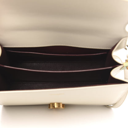 Saint Laurent Grain de Poudre Medium Classic Monogram Cassandra Top Handle Crema Soft Rouge Legion 5 of 13