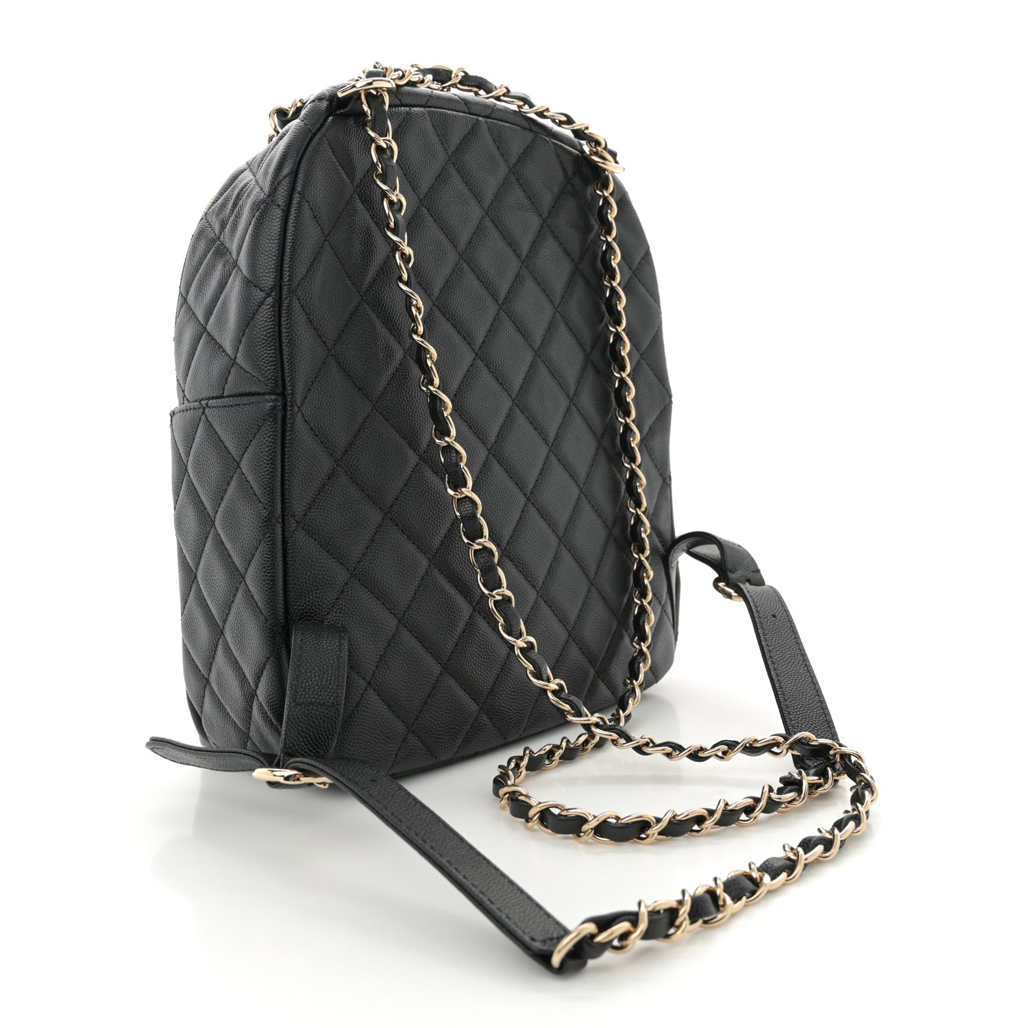 Chanel Caviar Quilted Medium Zip Around Backpack Black 3 of 10