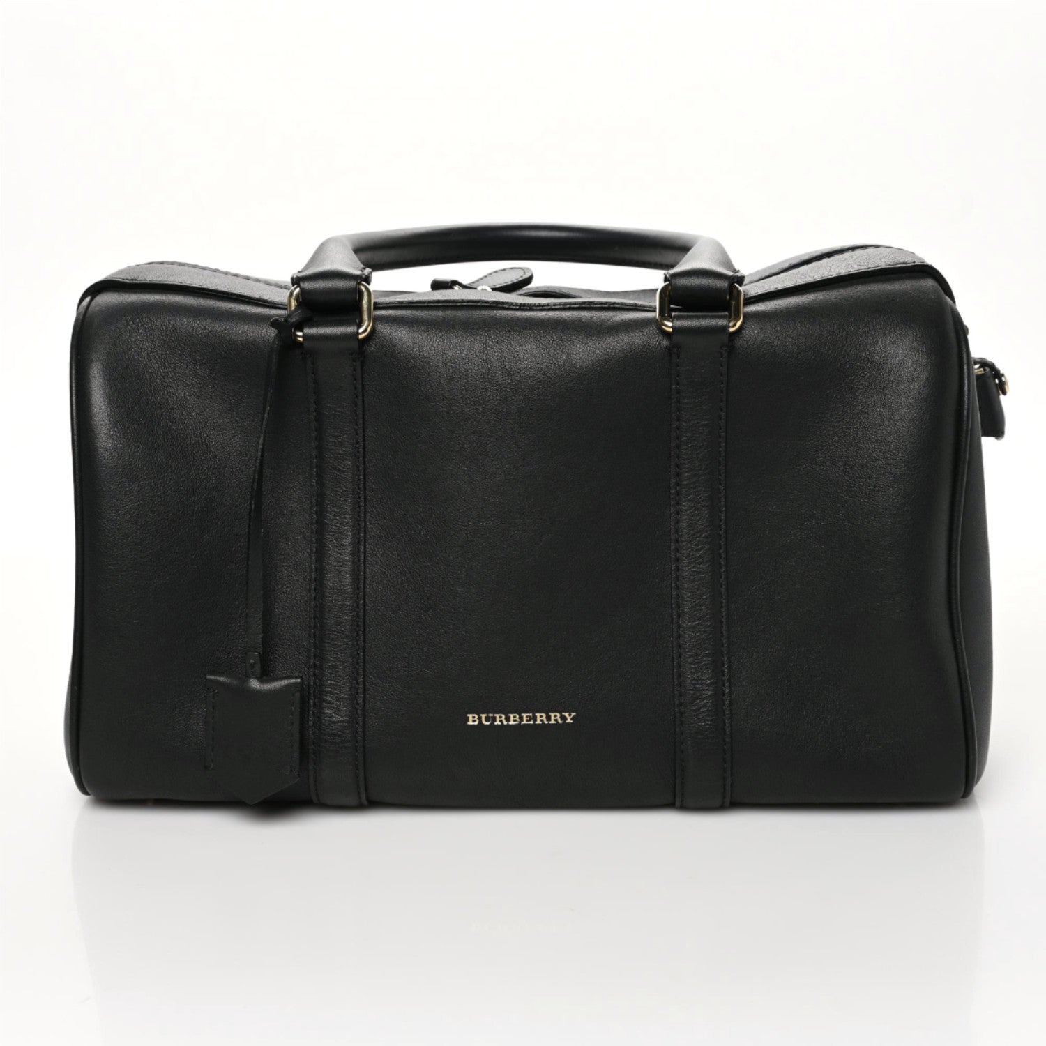 Burberry Derby Calfskin Medium Alchester Bowling Bag Black 6 of 10