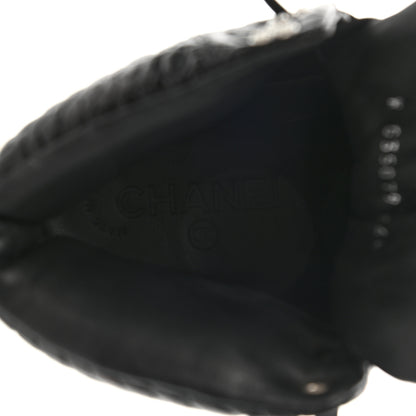 Chanel Calfskin Crocodile Embossed Cocodile High Top Sneakers 36.5 Black 8 of 8