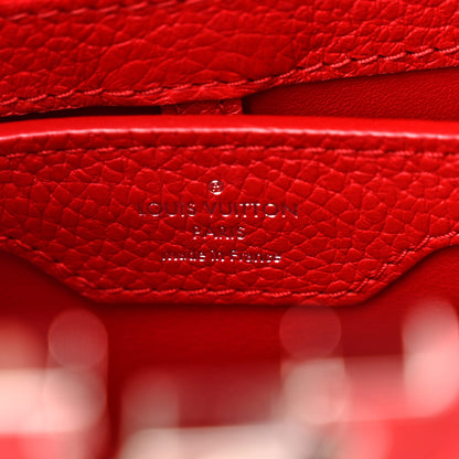 Louis Vuitton Taurillon Capucines BB Rubis 6 of 9