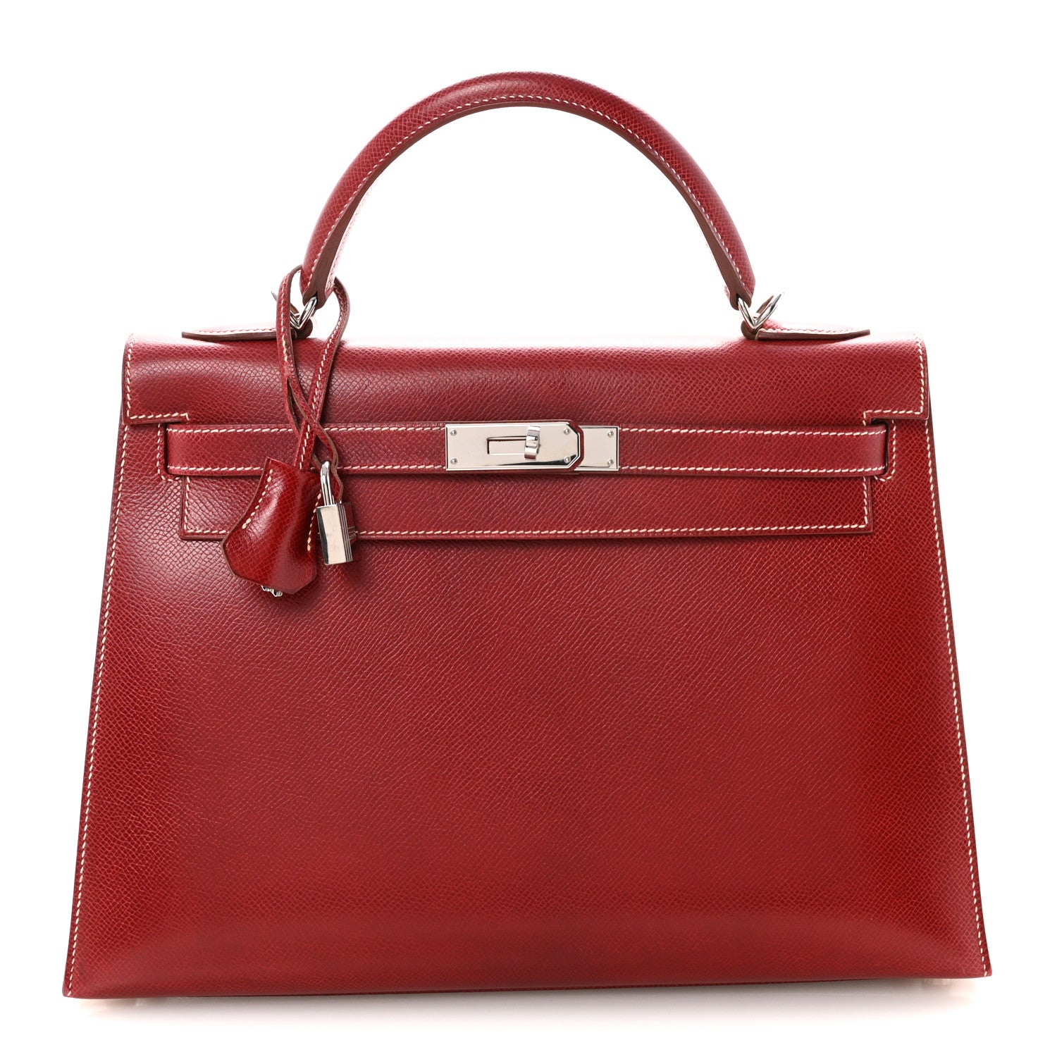Hermes Courchevel Kelly Sellier 32 Rouge H 1 of 9
