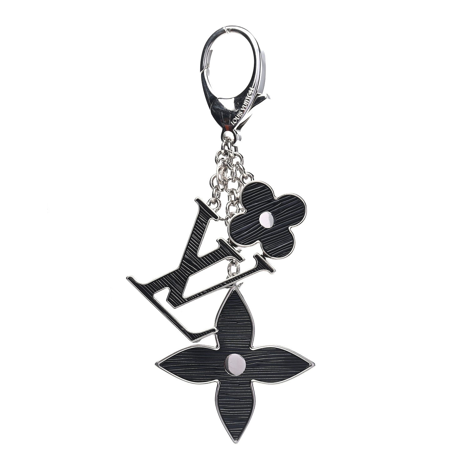 Louis Vuitton Electric Epi Fleur d'Epi Bag Charm Black 1 of 2
