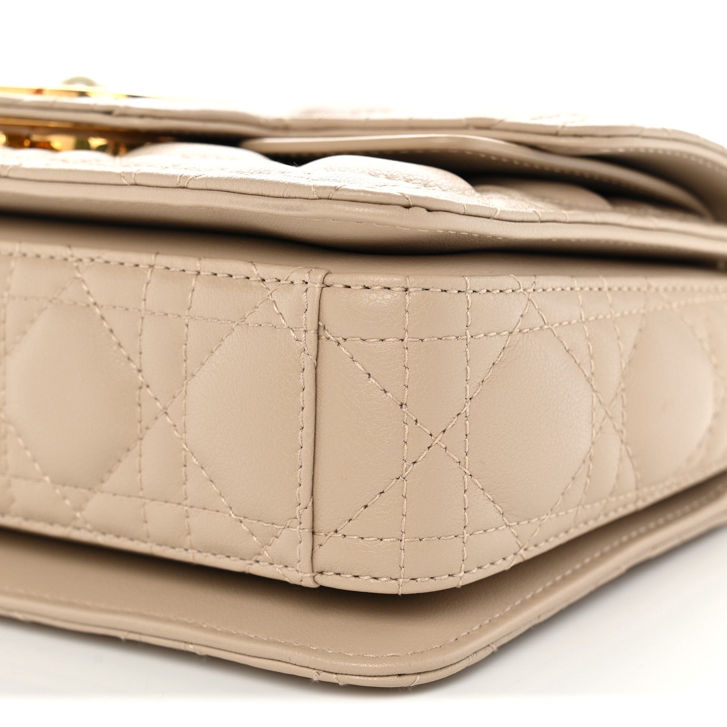 Christian Dior Calfskin Cannage Small Jolie Top Handle Bag Powder Beige 10 of 11