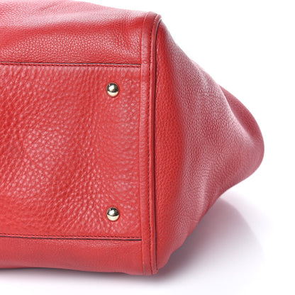 Gucci Pebbled Calfskin Large Soho Shoulder Bag Red 12 of 13
