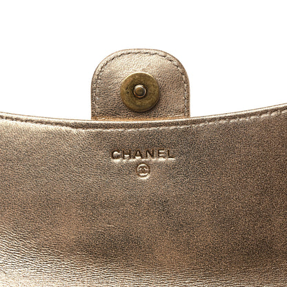 Chanel Metallic Lambskin Quilted Flap Phone Holder With Chain Gold 6 of 11