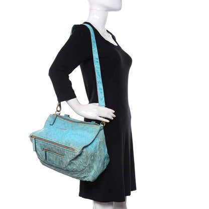 Givenchy Tumbled Sheepskin Large Pandora Sky Blue 2 of 13