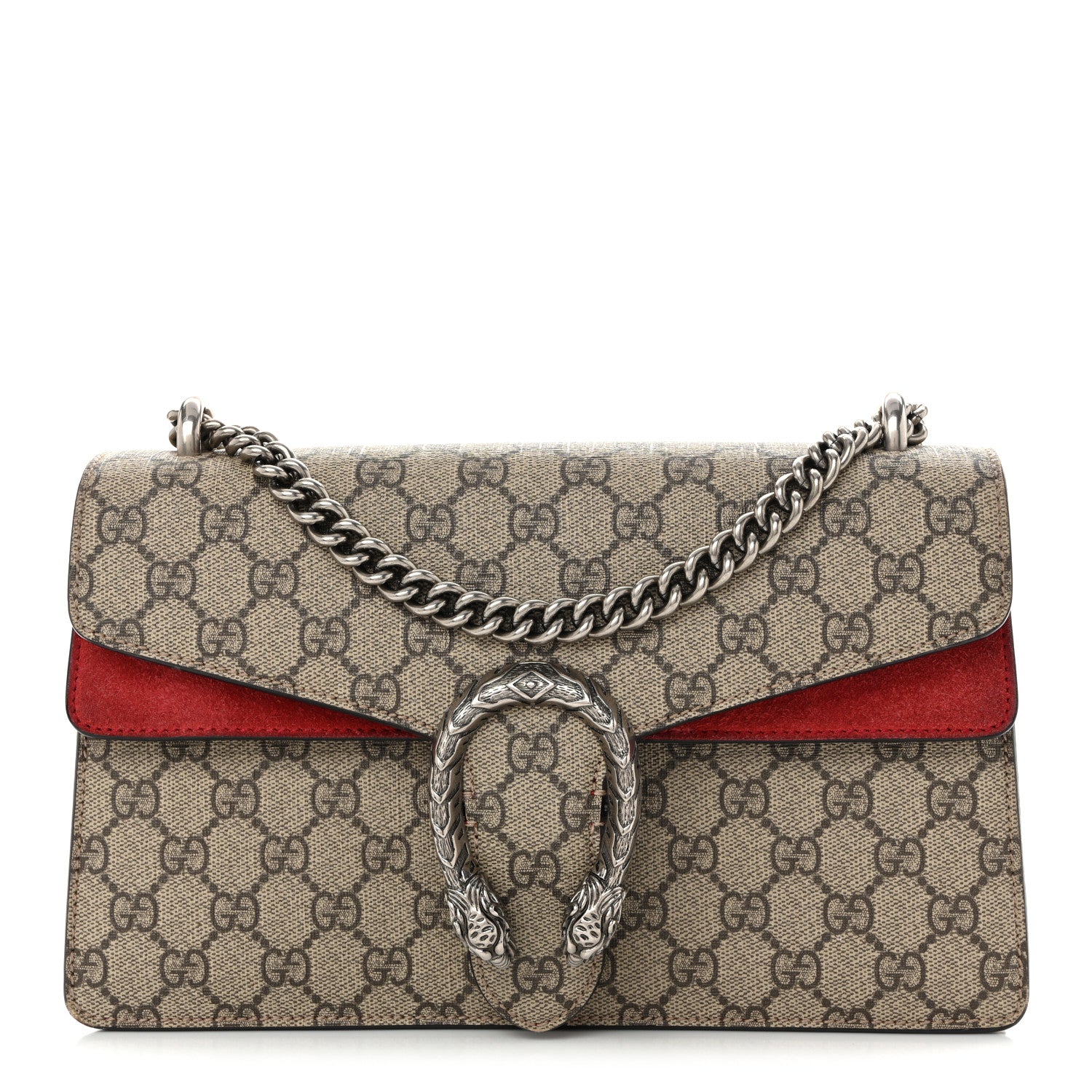Gucci GG Supreme Monogram Small Dionysus Shoulder Bag Red 1 of 16