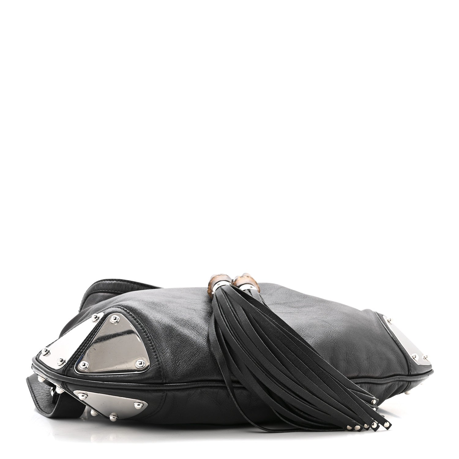 Gucci Guccissima Medium Indy Top Handle Hobo Black 4 of 13