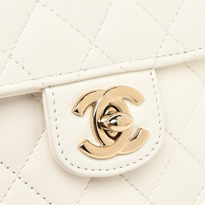 Chanel Lambskin Quilted CC In Love Heart Clutch With Chain White 10 of 12