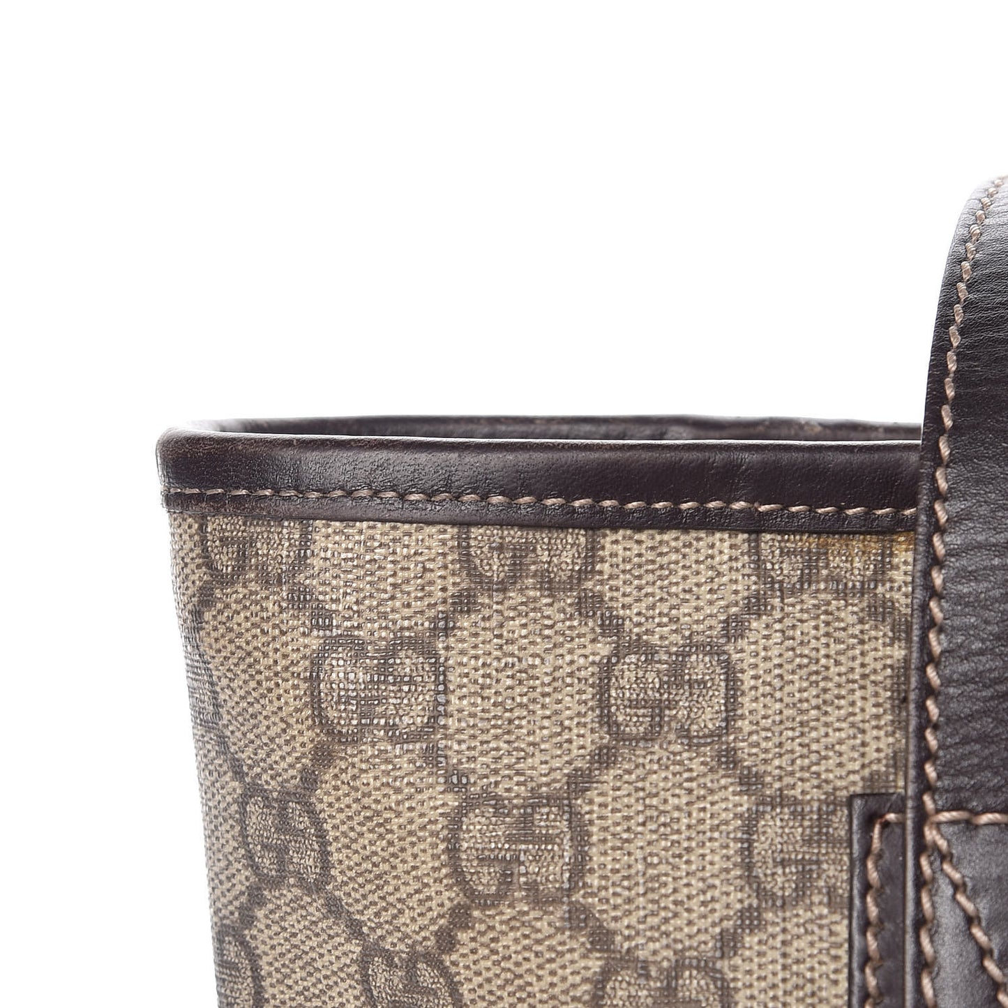 GG Supreme Monogram Small Joy Tote Dark Brown
