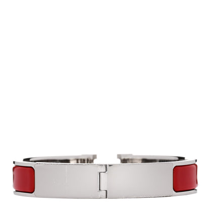 Hermes Enamel Narrow Clic Clac H Bracelet PM Rouge Bandana 3 of 5