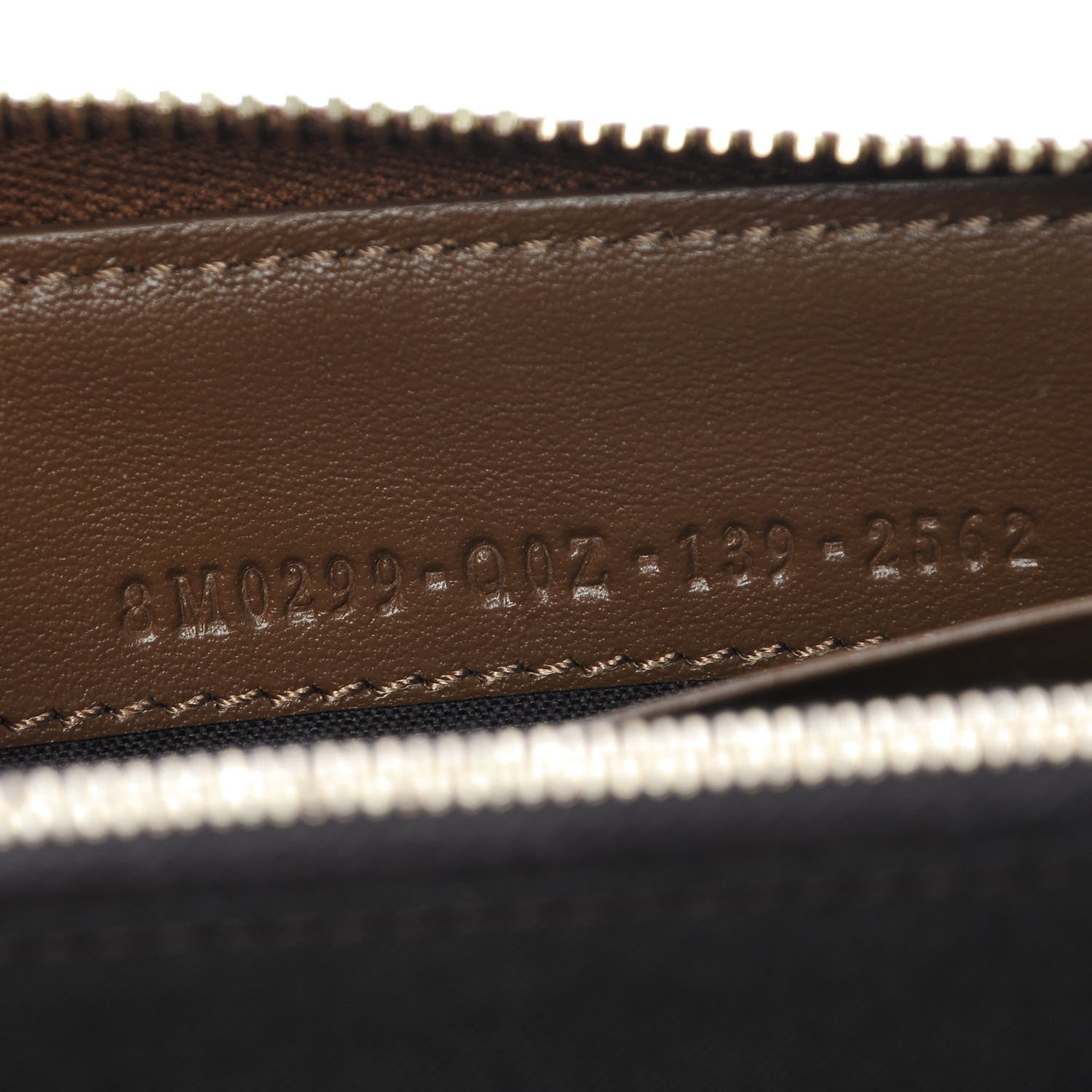 Fendi Pequin Vitello Zip Around Wallet Tobacco Foresta 7 of 7