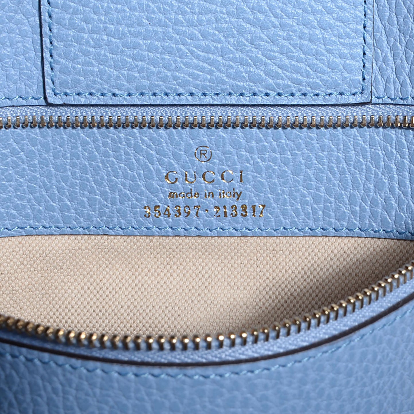 Dollar Calfskin Medium Swing Tote Mineral Blue