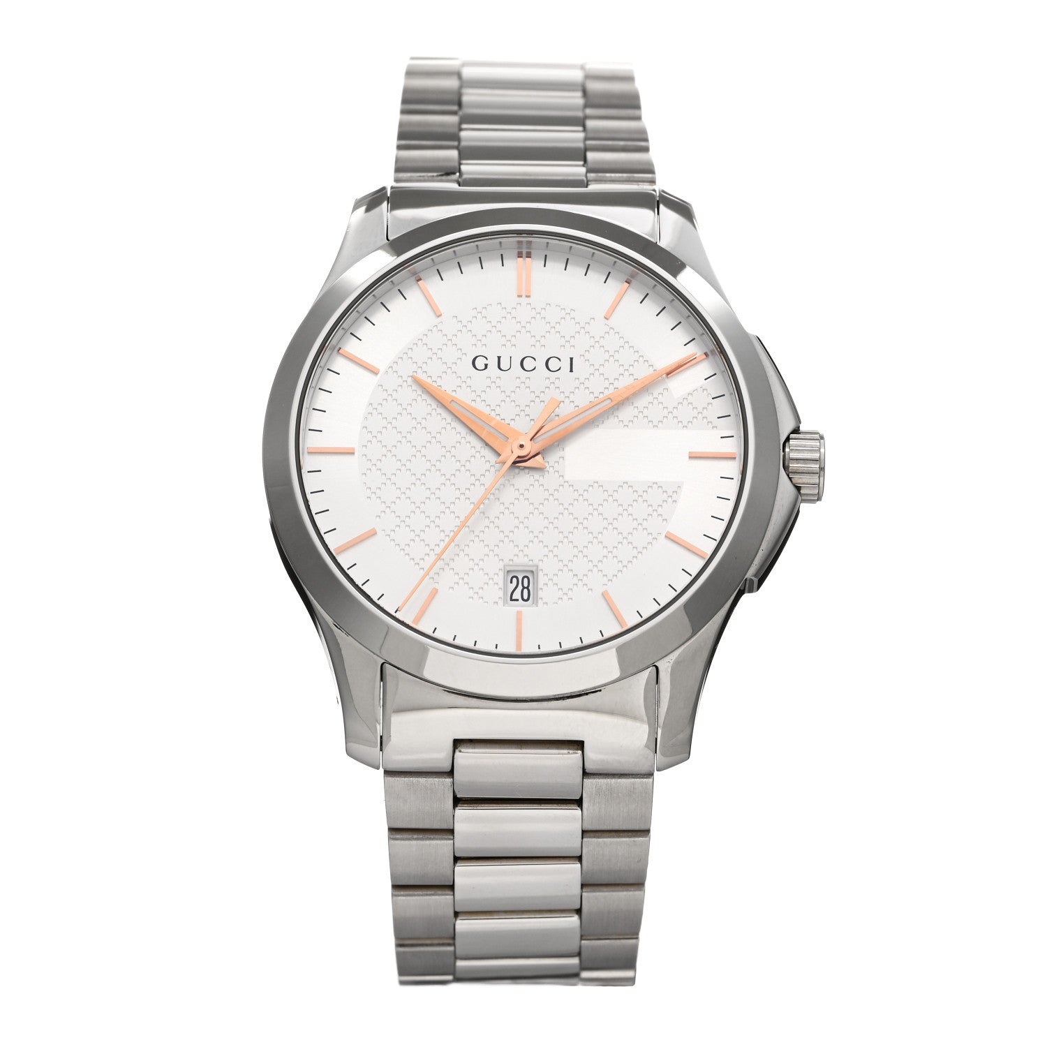 Gucci Stainless Steel 38mm G-Timeless Diamante Quartz Watch 1 of 4