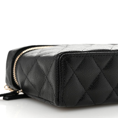 Chanel Caviar Quilted Top Handle Slim Vanity With Chain Black 9 of 11