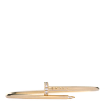Cartier 18K Yellow Gold Diamond Small Juste Un Clou Bracelet 15 1 of 5
