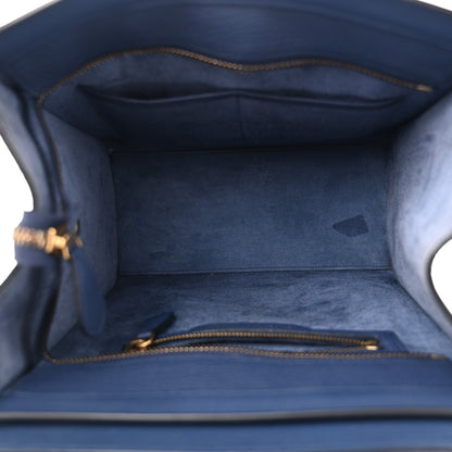 Celine Drummed Calfskin Micro Luggage Marine 5 of 14