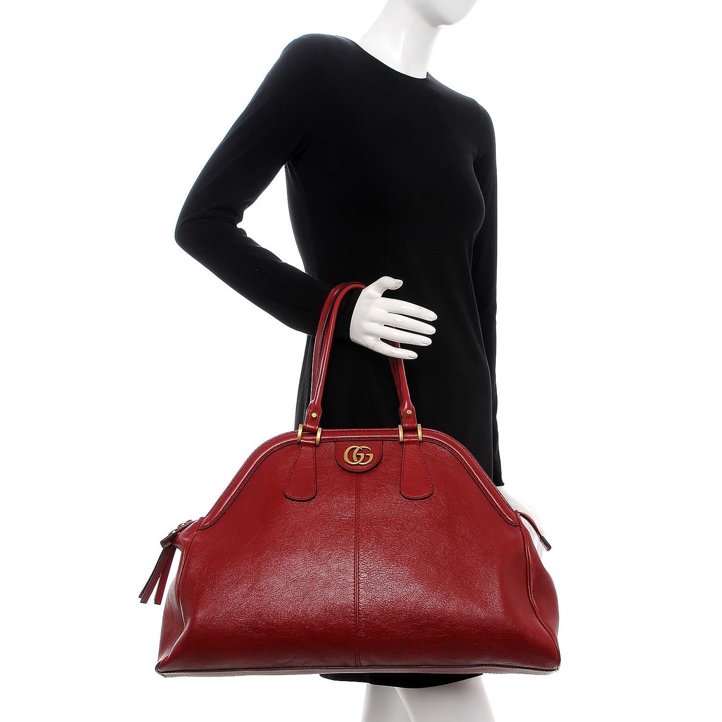 Calfskin Large Re(Belle) Top Handle Bag Red