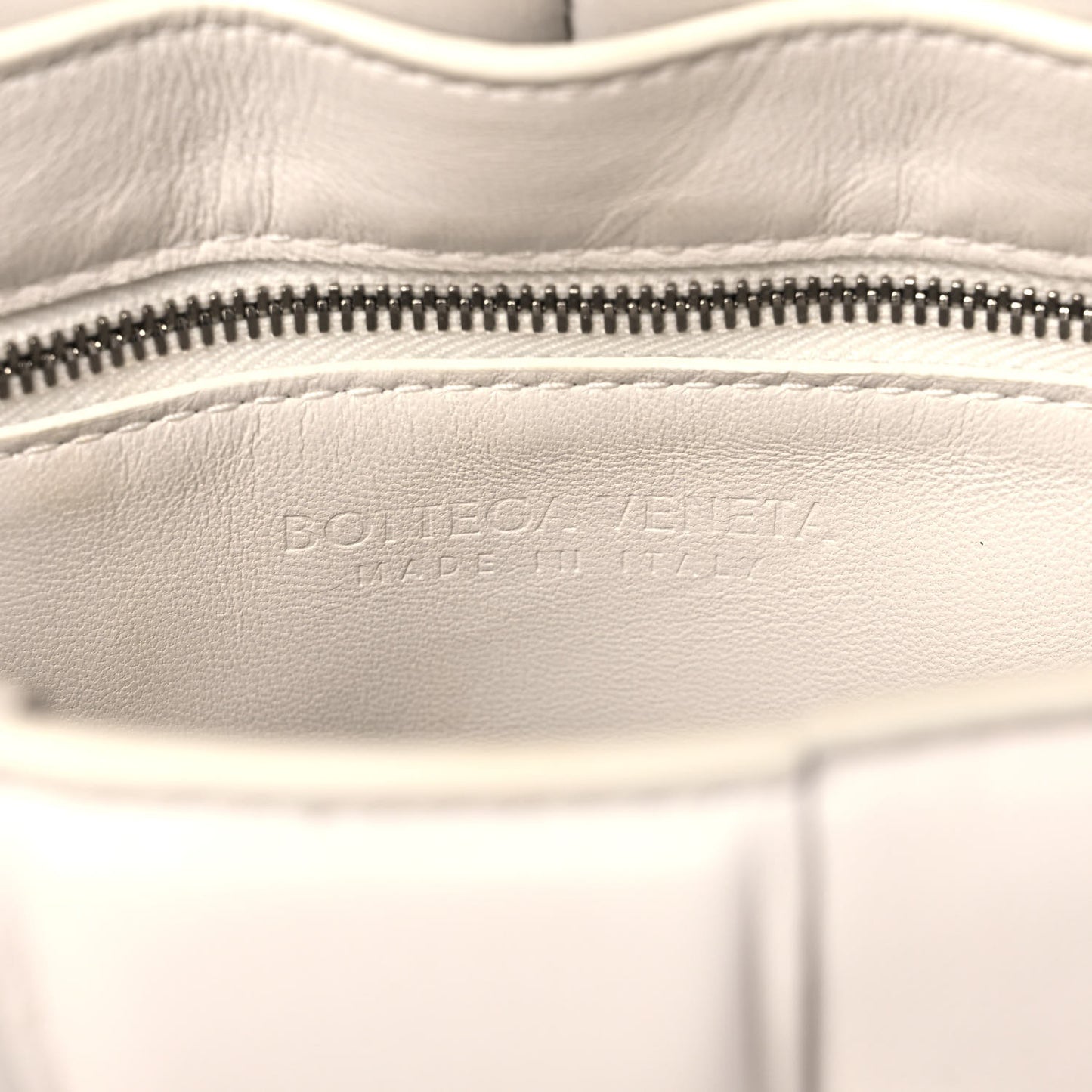 Nappa Maxi Intreccio Padded Cassette Crossbody Bag Chalk