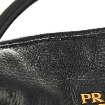 Prada Cervo Shine Shoulder Bag Black 14 of 14