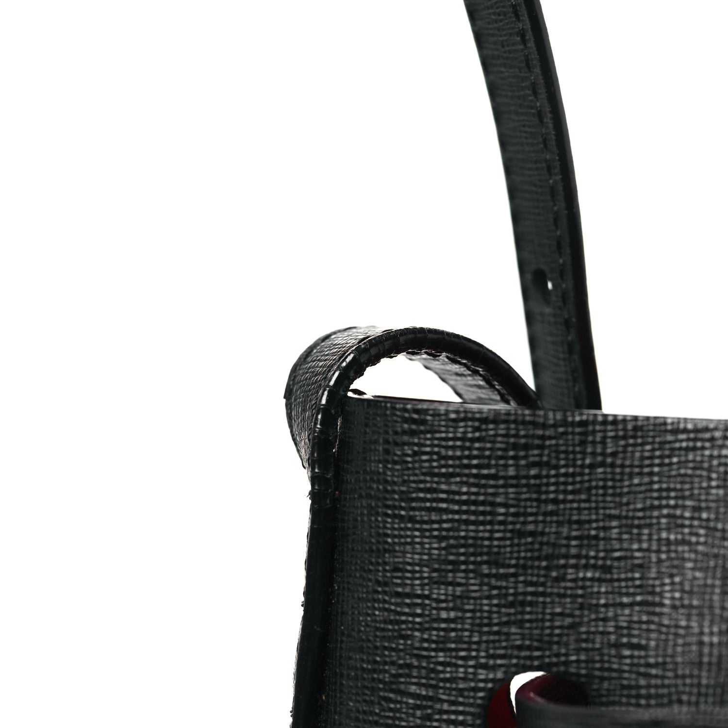 Mansur Gavriel Saffiano Mini Bucket Bag Black Flamma 11 of 13