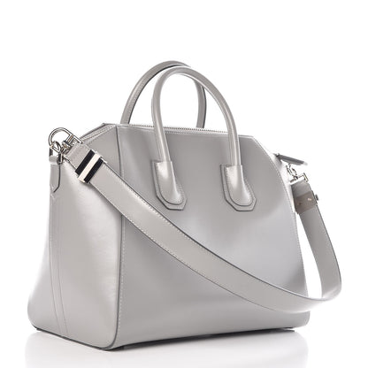 Givenchy Shiny Lord Calfskin Medium Antigona Pearl Grey 3 of 13