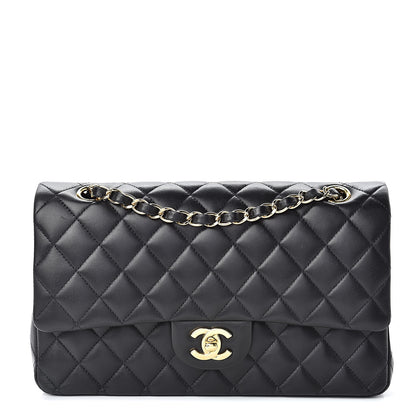 Chanel Lambskin Quilted Medium Double Flap Black 1 of 13