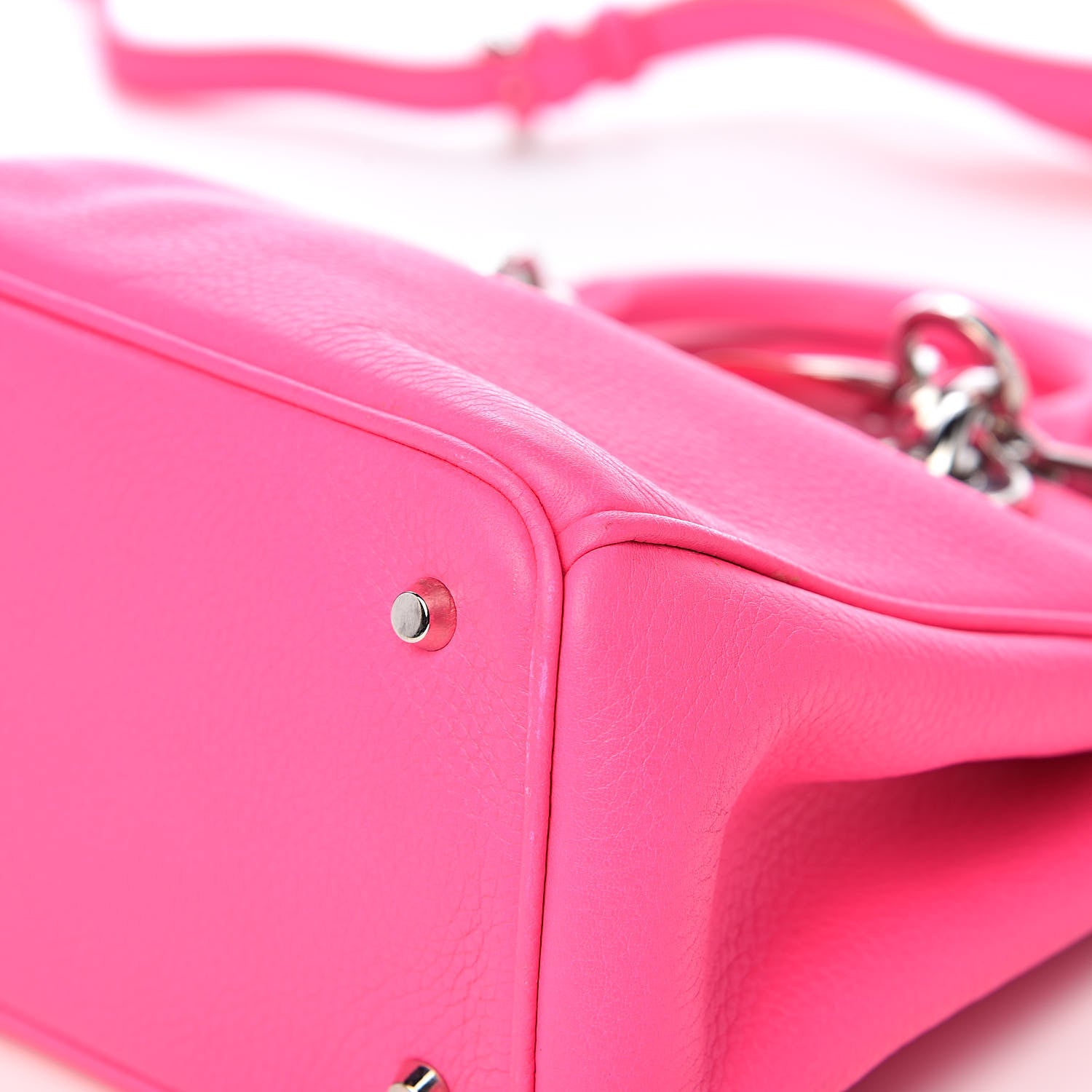 Christian Dior Bullcalf Small Diorissimo Tote Coquelicot 12 of 15