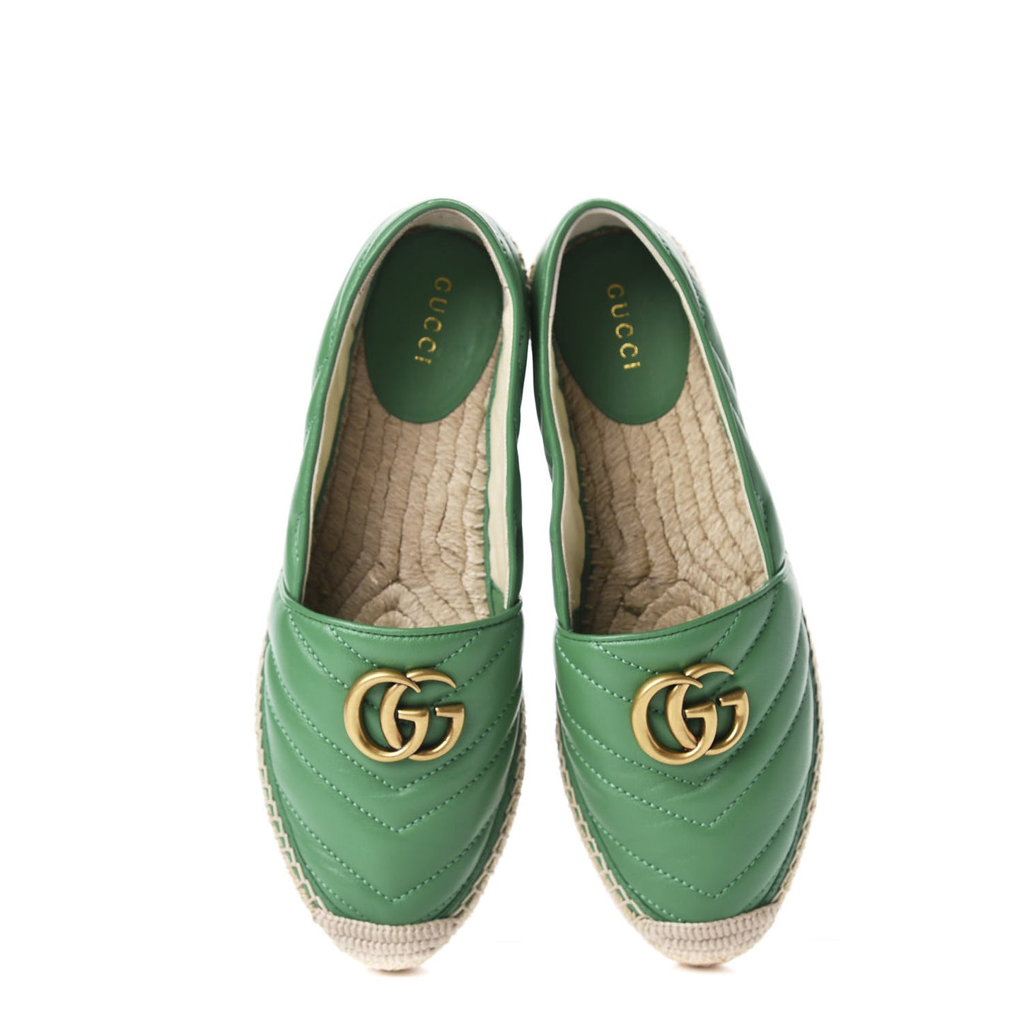 Nappa Matelasse GG Marmont Espadrilles 37 New Shamarock