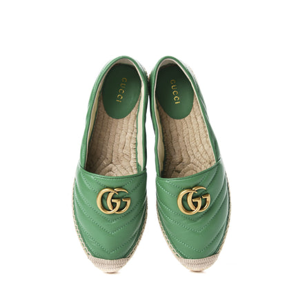 Gucci Nappa Matelasse GG Marmont Espadrilles 37 New Shamarock 5 of 9