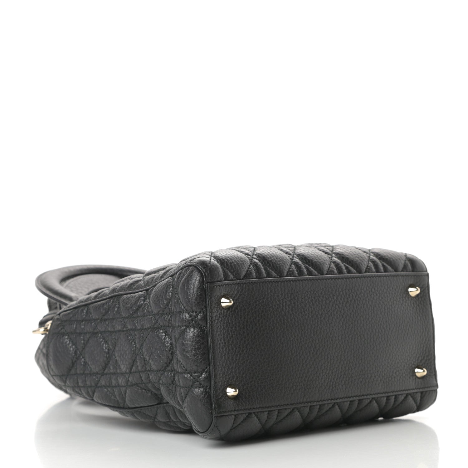 Christian Dior Grained Calfskin Cannage Medium Supple Lady Dior Black 4 of 11