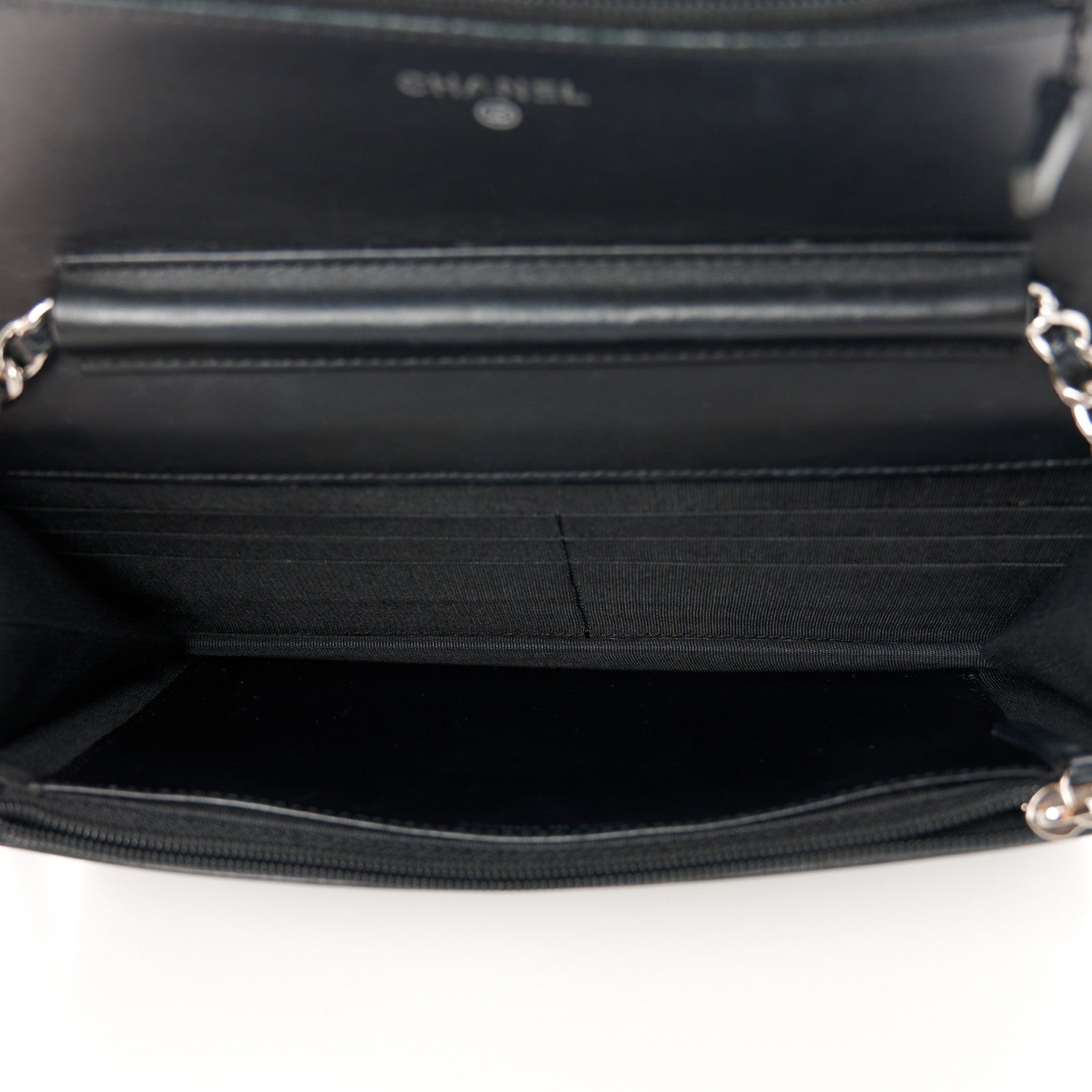 Chanel Caviar Timeless CC Wallet On Chain WOC Black 5 of 12