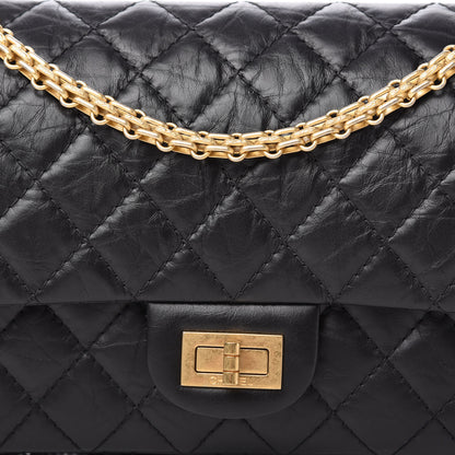 Chanel Aged Calfskin Quilted 2.55 Reissue 225 Flap Black 10 of 11