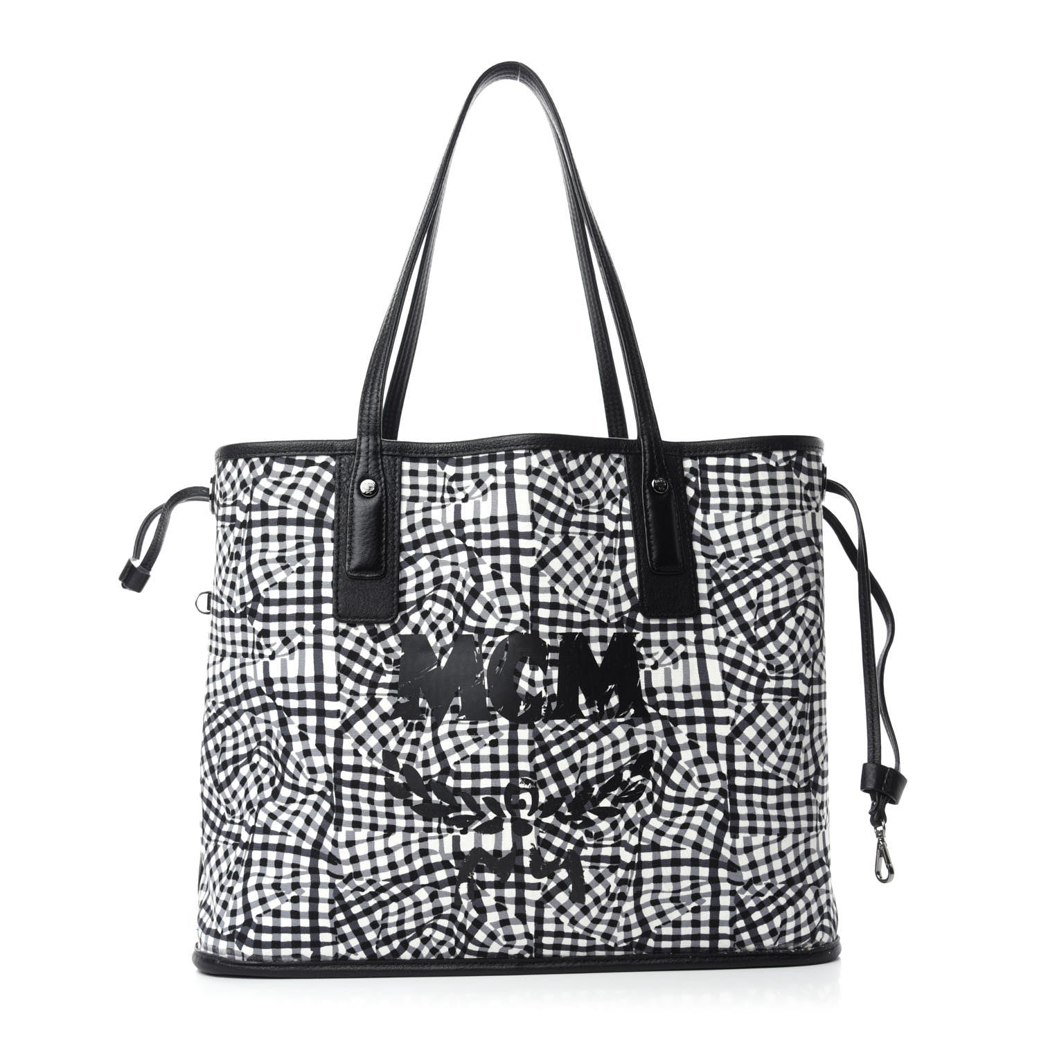MCM Visetos Large Liz Reversible Shopper Tote Black 10 of 16