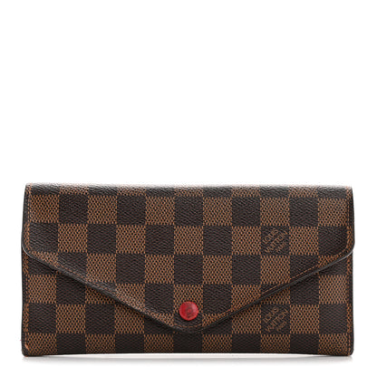Louis Vuitton Damier Ebene Josephine Wallet Red 1 of 11
