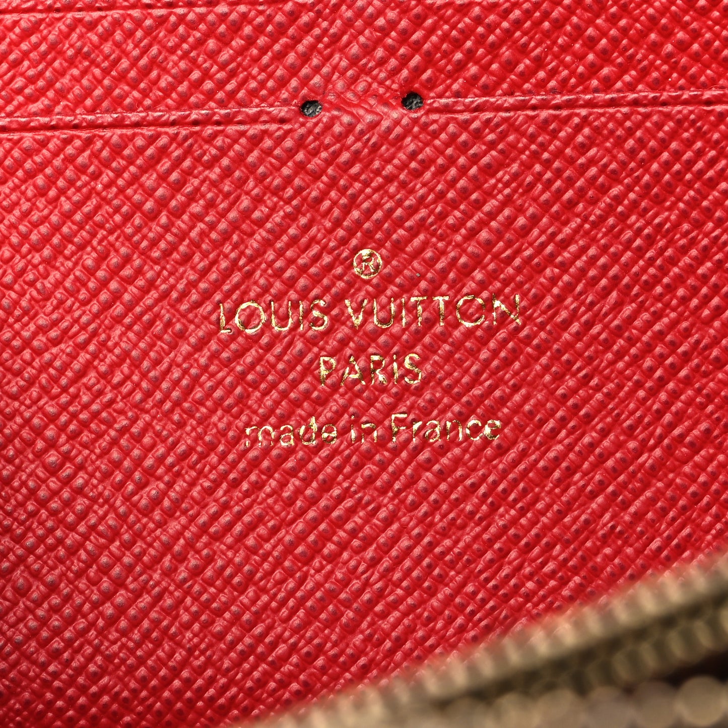Damier Ebene Clemence Wallet Cherry