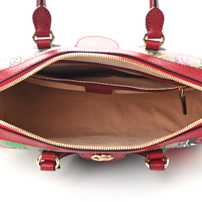 Gucci GG Supreme Monogram Flora Web Medium Ophidia Boston Red 5 of 10