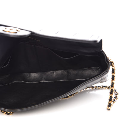 Chanel Lambskin East West Chocolate Bar Flap Black 5 of 10