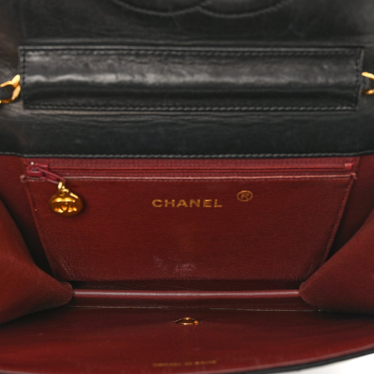 Lambskin Quilted Small Single Flap Bag Black