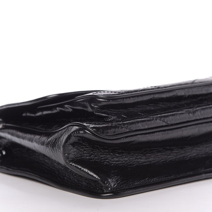 Saint Laurent Crinkled Calfskin Matelasse Monogram Medium Niki Chain Satchel Black 7 of 10