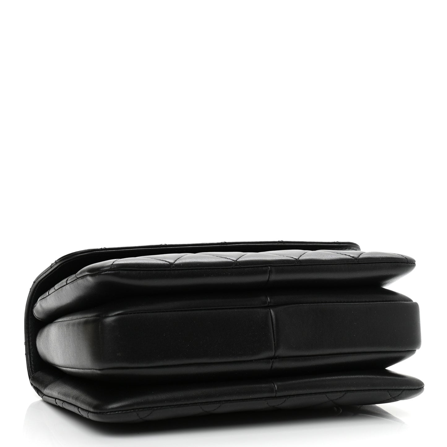 Lambskin Quilted Small Trendy CC Dual Handle Flap Bag So Black