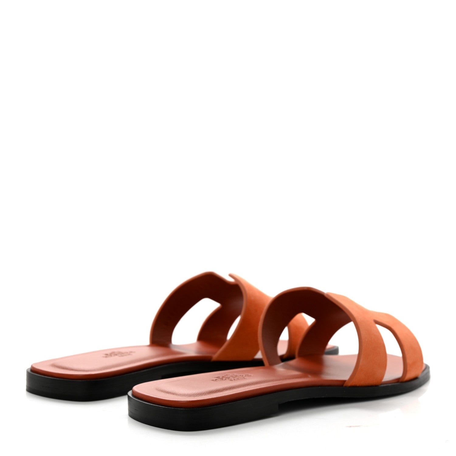 Hermes Suede Goatskin Oran Sandals 40 Orange 4 of 9
