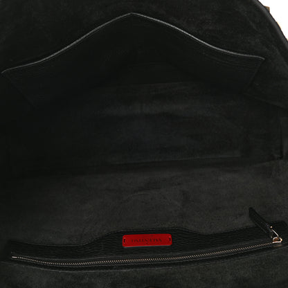 Valentino Garavani Grained Calfskin Rockstud Shoulder Tote Black 5 of 12