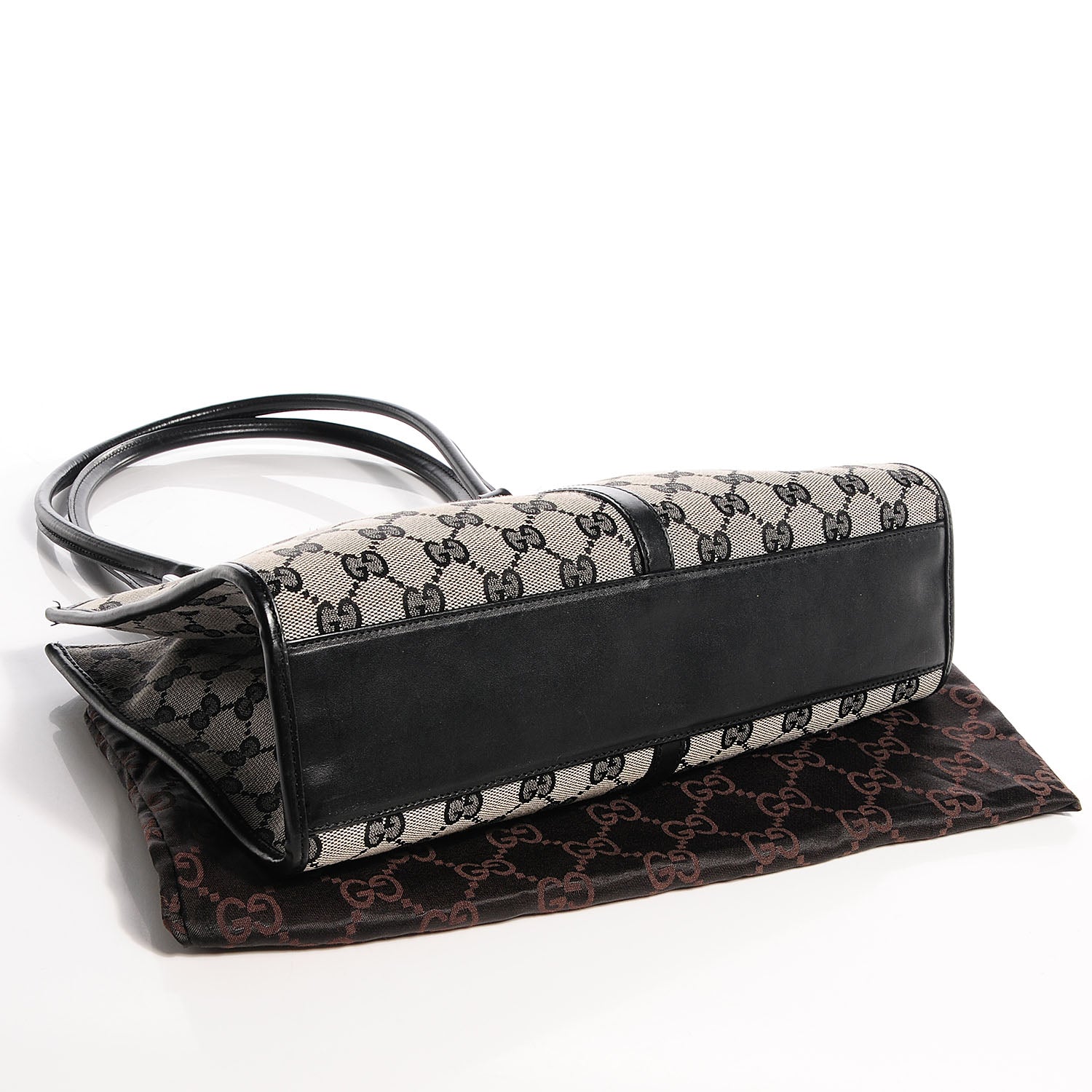 Gucci Monogram Piston Handbag Black 4 of 7