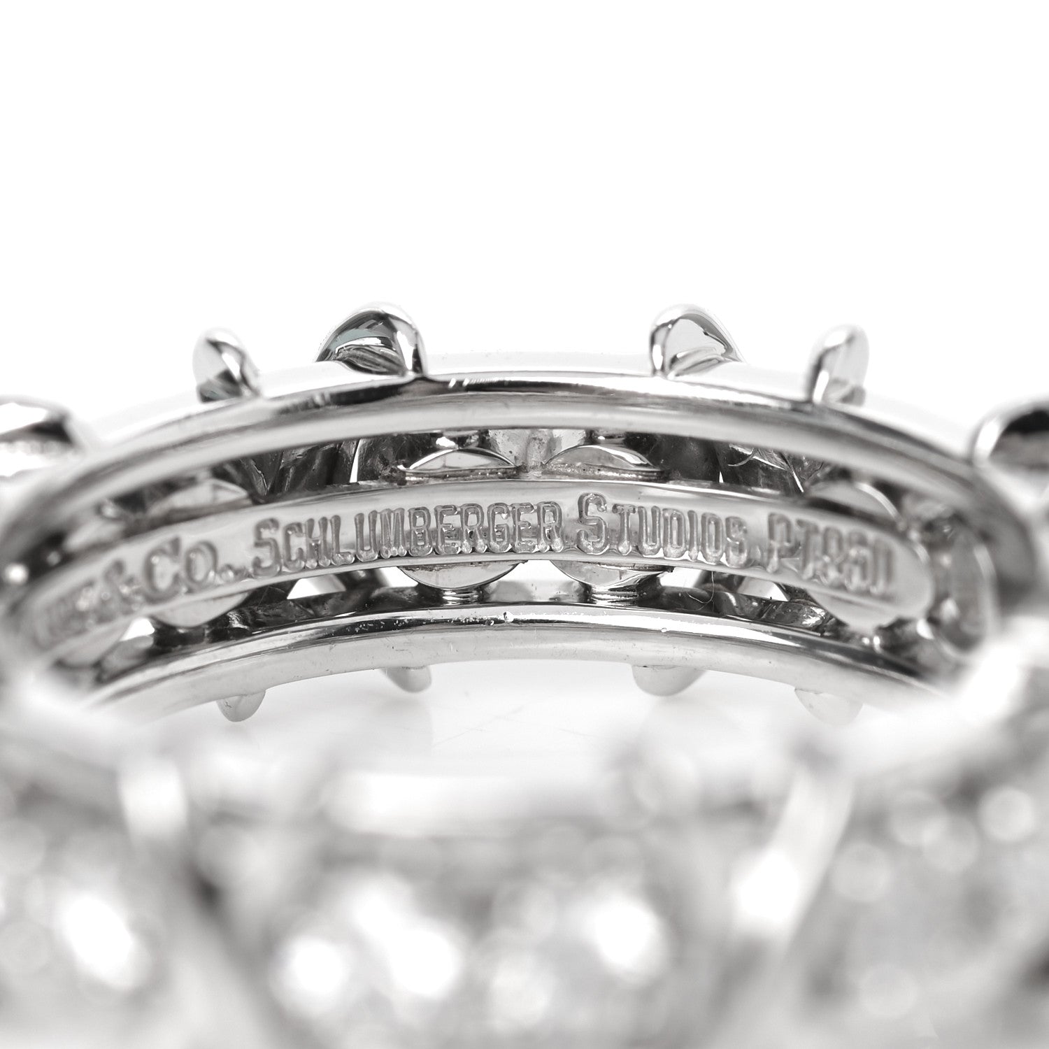 Tiffany Platinum Diamond Schlumberger Sixteen Stone Ring 54 7 5 of 6